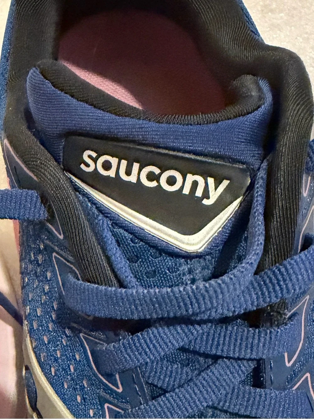 Saucony Blue and Pink Women's Athletic Running Shoes